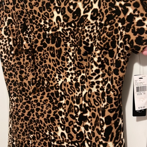 AGB Leopard Print Dress - Brown and Black - Picture 4 of 11